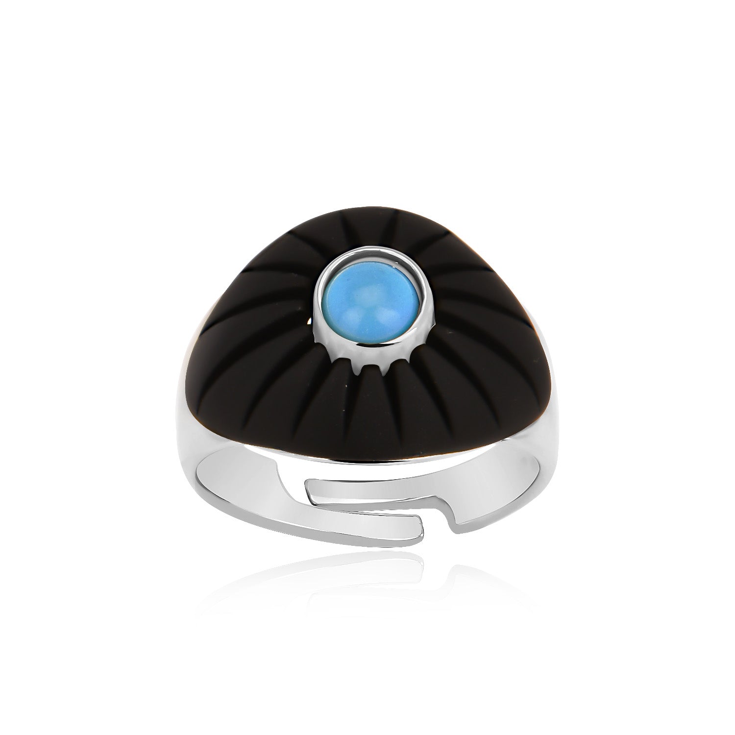 Black Painted Eye Ring