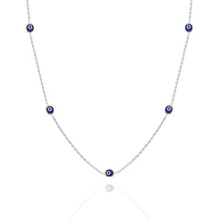 Dark Blue Eye Necklace