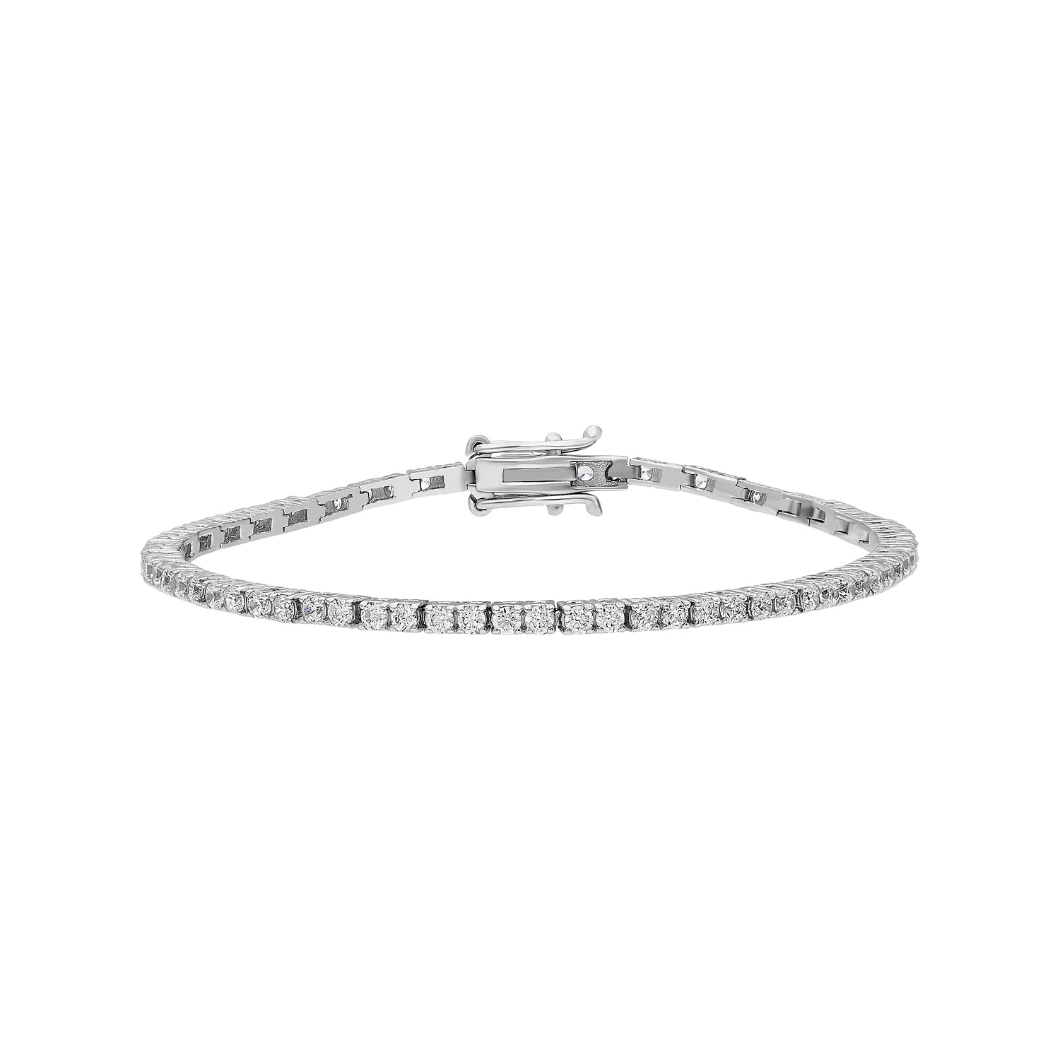 2.5mm White Tennis Bracelet