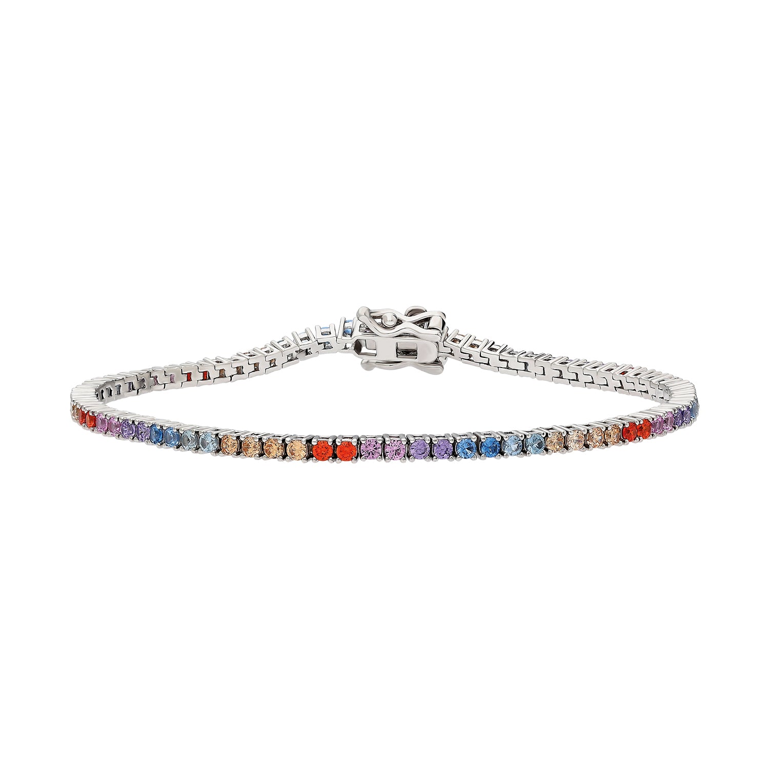 2.5mm Rainbow Tennis Bracelet
