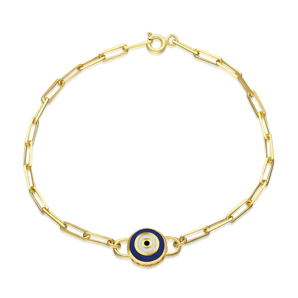Dark Blue Enamel Eye Bracelet