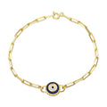Dark Blue Enamel Eye Bracelet