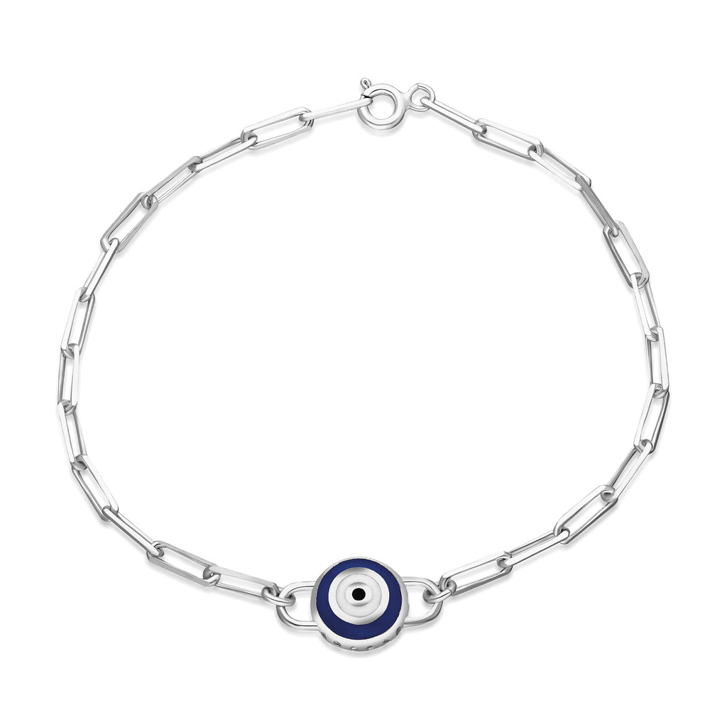 Dark Blue Enamel Eye Bracelet