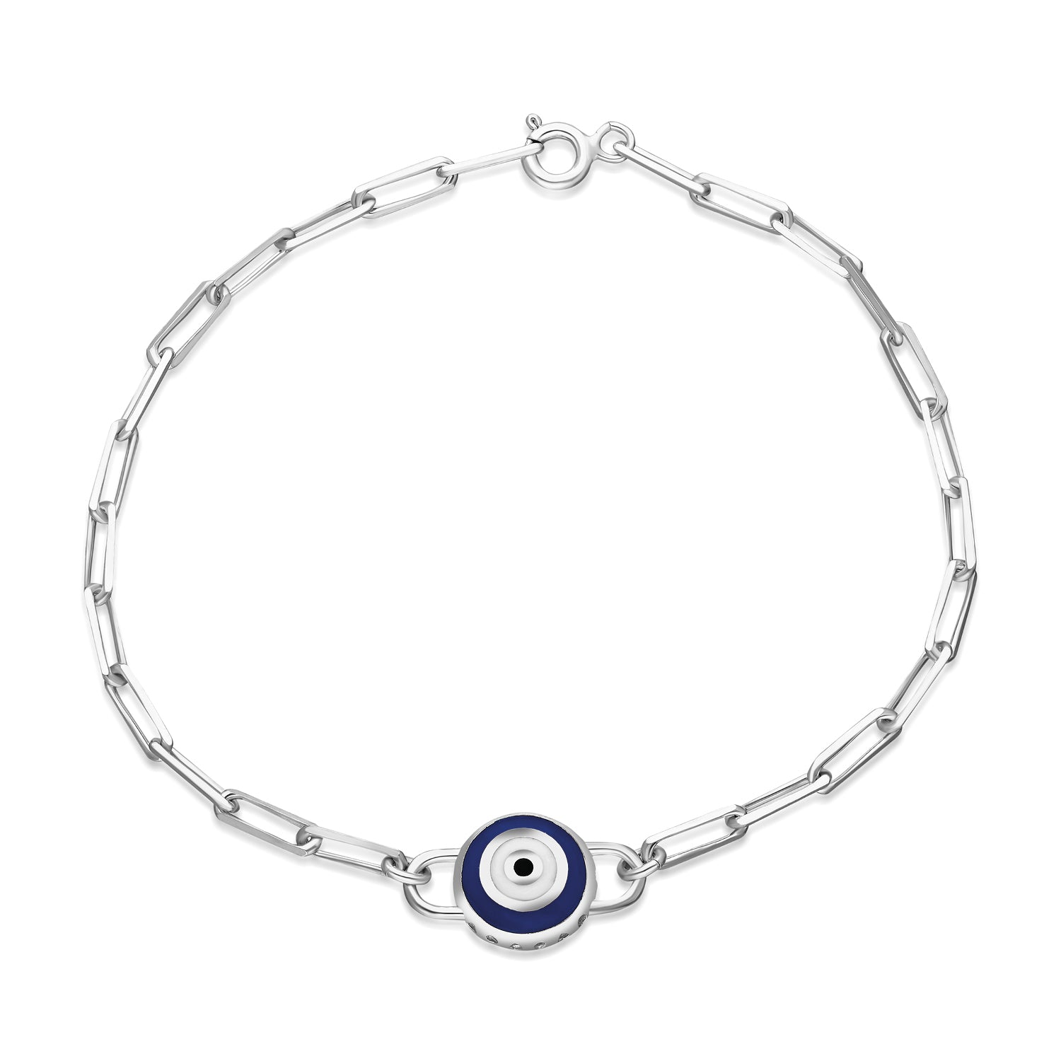 Dark Blue Enamel Eye Bracelet