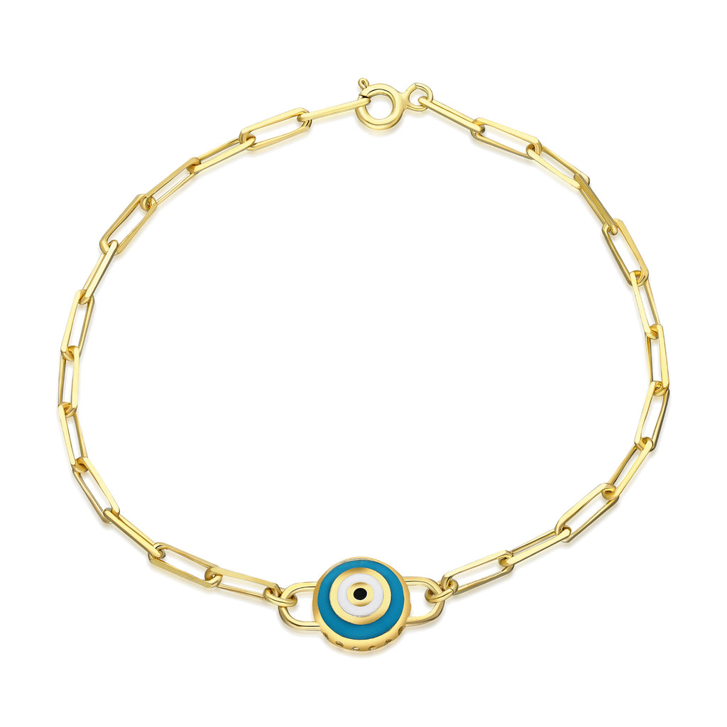 Blue Enamel Eye Bracelet