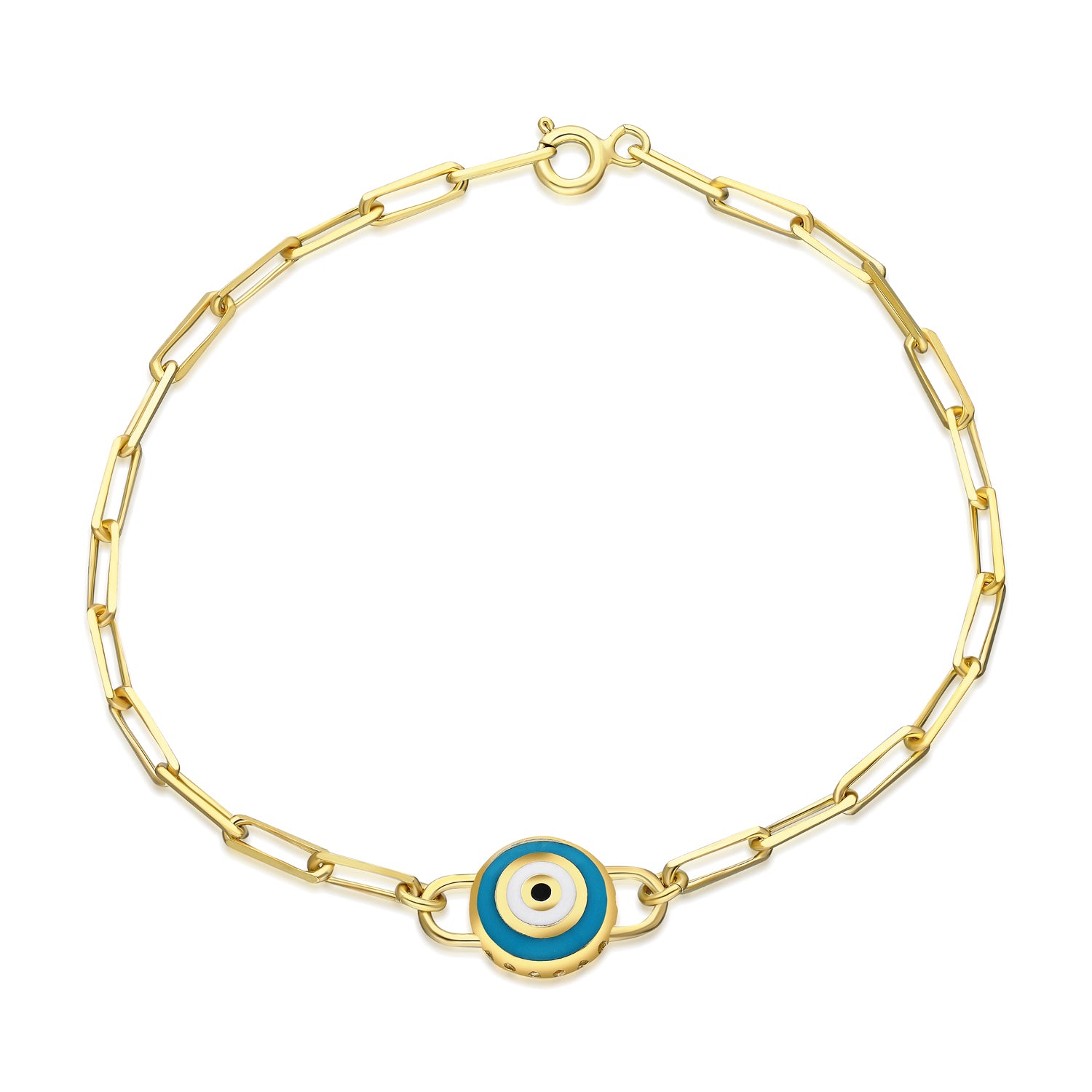Blue Enamel Eye Bracelet