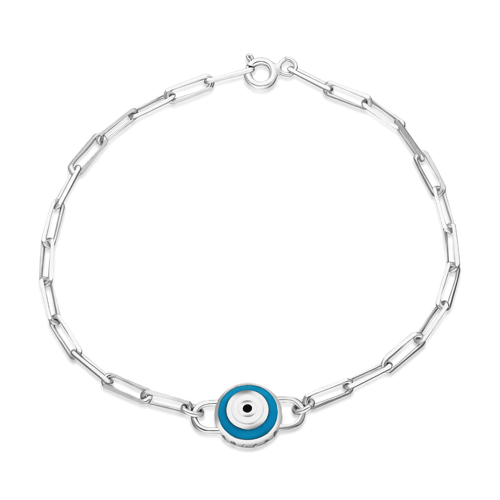 Blue Enamel Eye Bracelet