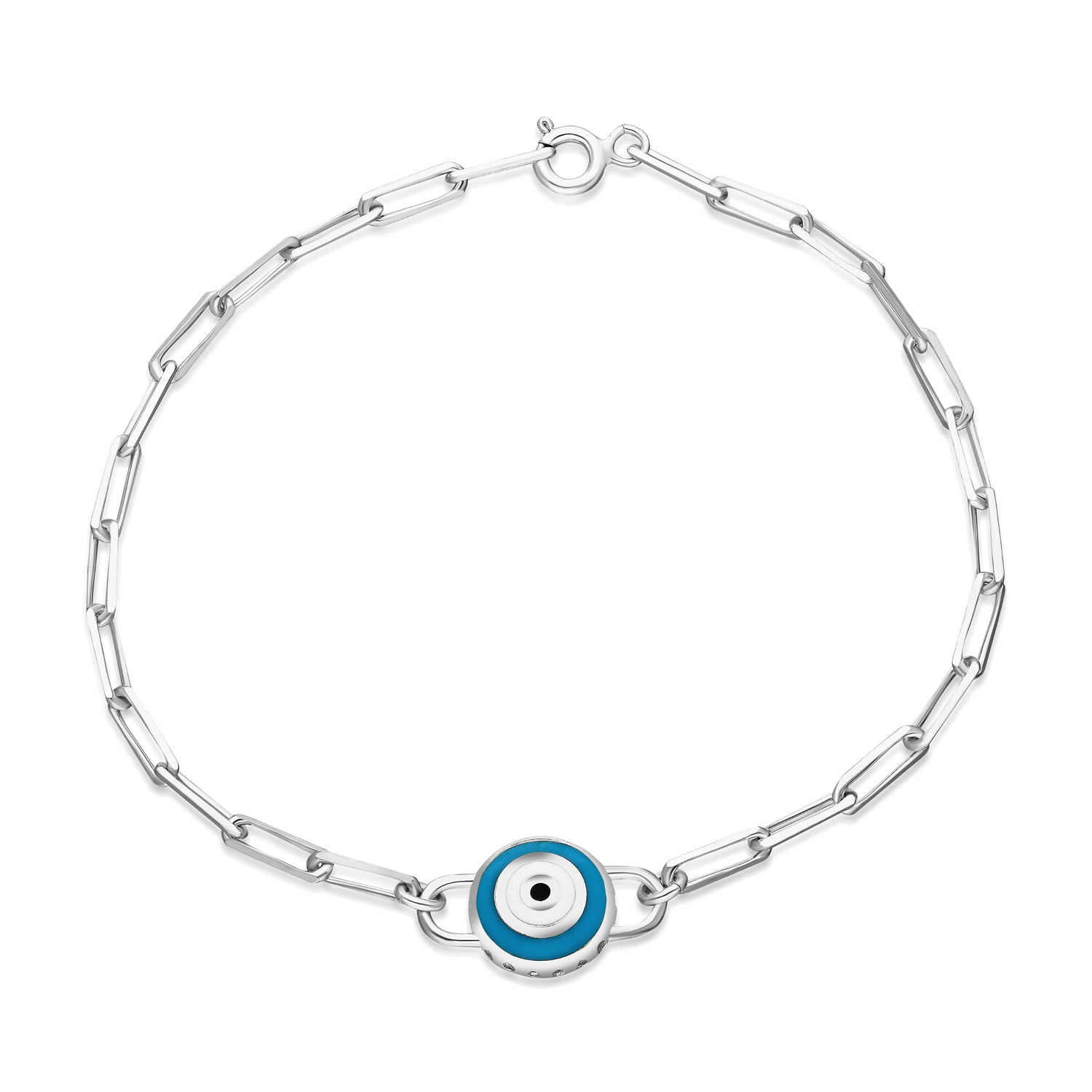 Blue Enamel Eye Bracelet
