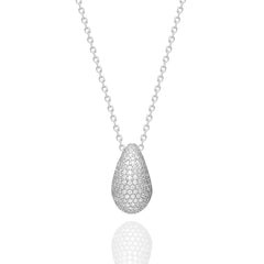 Stone Medium Teardrop Necklace