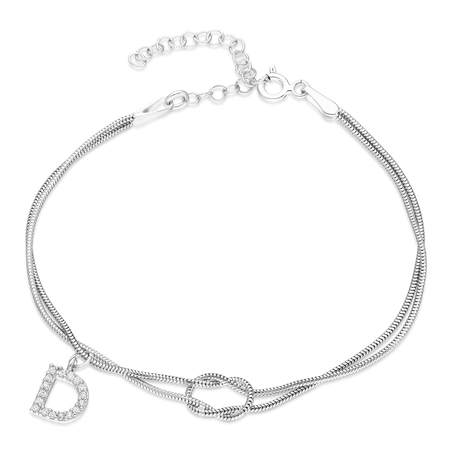 Letter Snake Chain Bracelet