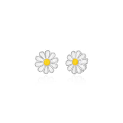 Enamel Daisy Earring - Glamie Jewelry