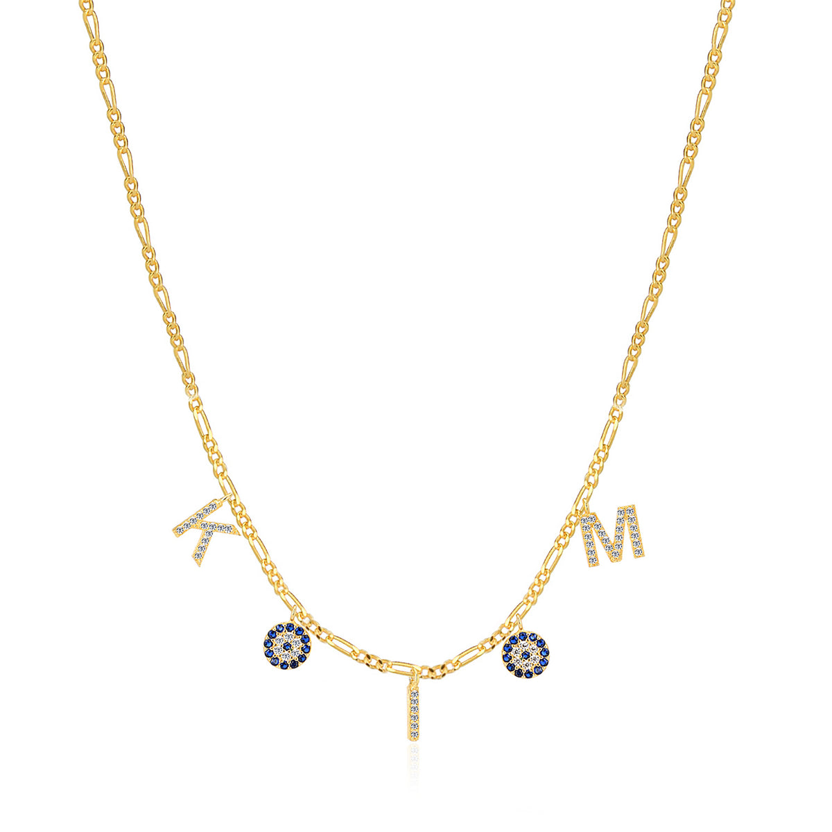 Named Necklace with Evil Eye - Glamie Jewelry