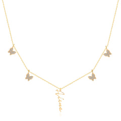 Named Butterfly Necklace - Glamie Jewelry