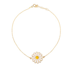 Enamel Daisy Anklet - Glamie Jewelry