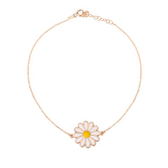 Enamel Daisy Anklet - Glamie Jewelry