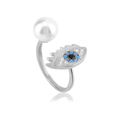 Eye With Pearl Ring - Glamie Jewelry