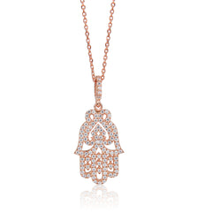 Stone Fatma's Hand Necklace - Glamie Jewelry