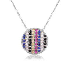 Colorful Stone Round Necklace - Glamie Jewelry