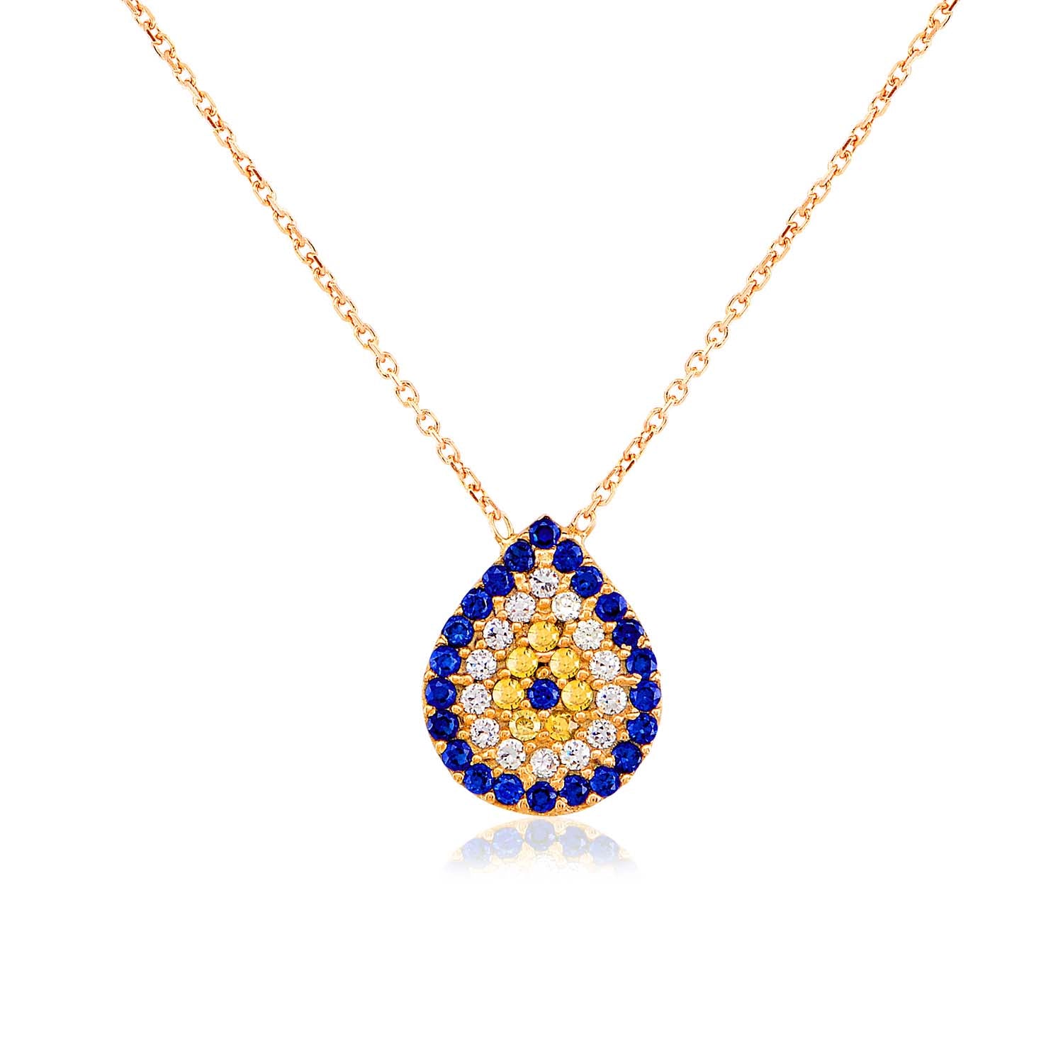 Evil Eye Drop Necklace - Glamie Jewelry