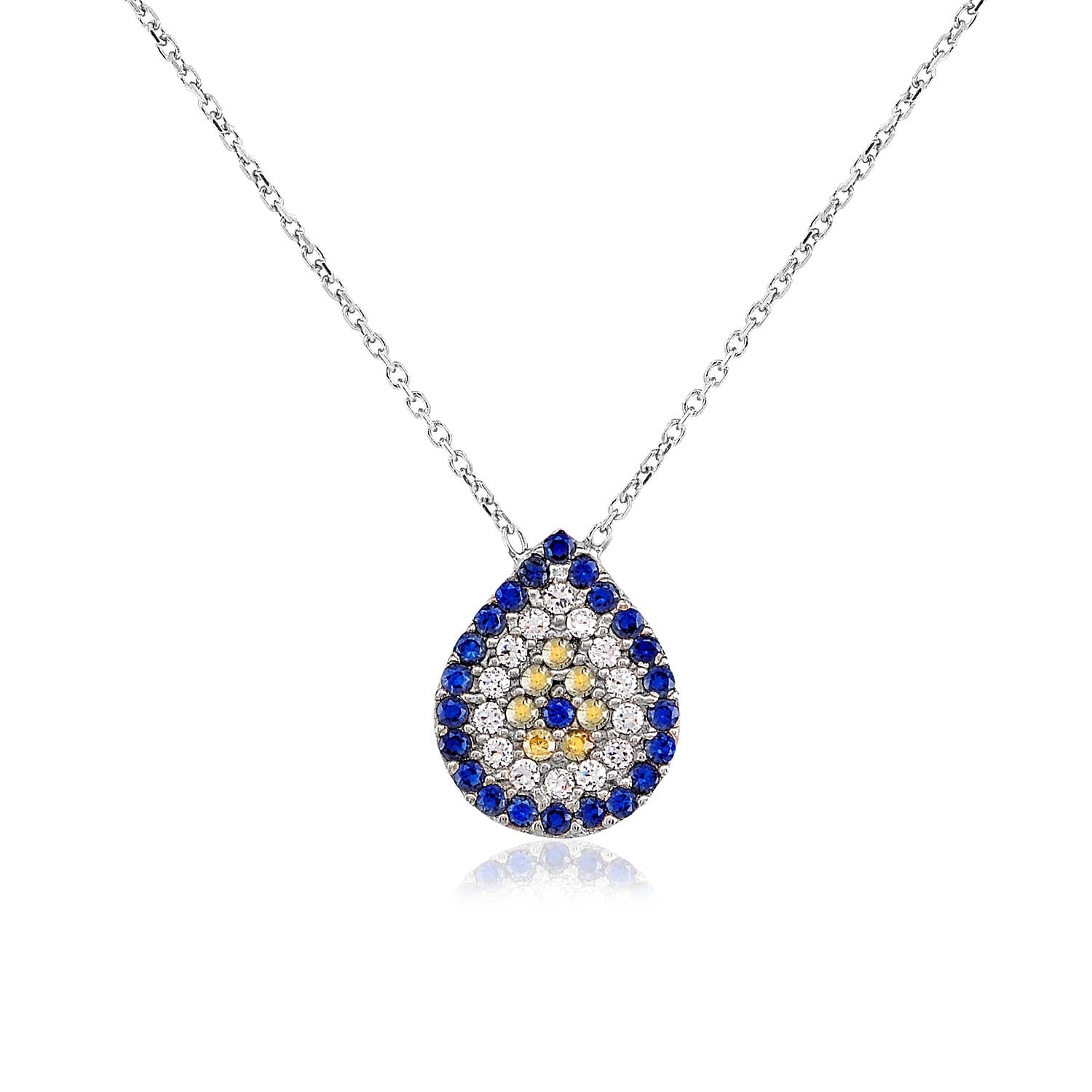 Evil Eye Drop Necklace - Glamie Jewelry