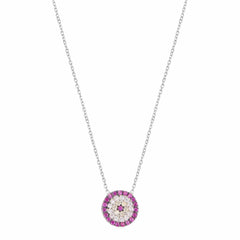 Pink Stone Evil Eye Necklace - Glamie Jewelry