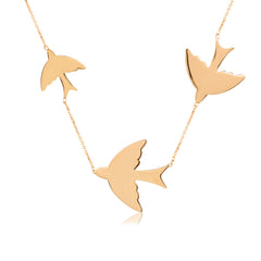 Triple Bird Necklace - Glamie Jewelry