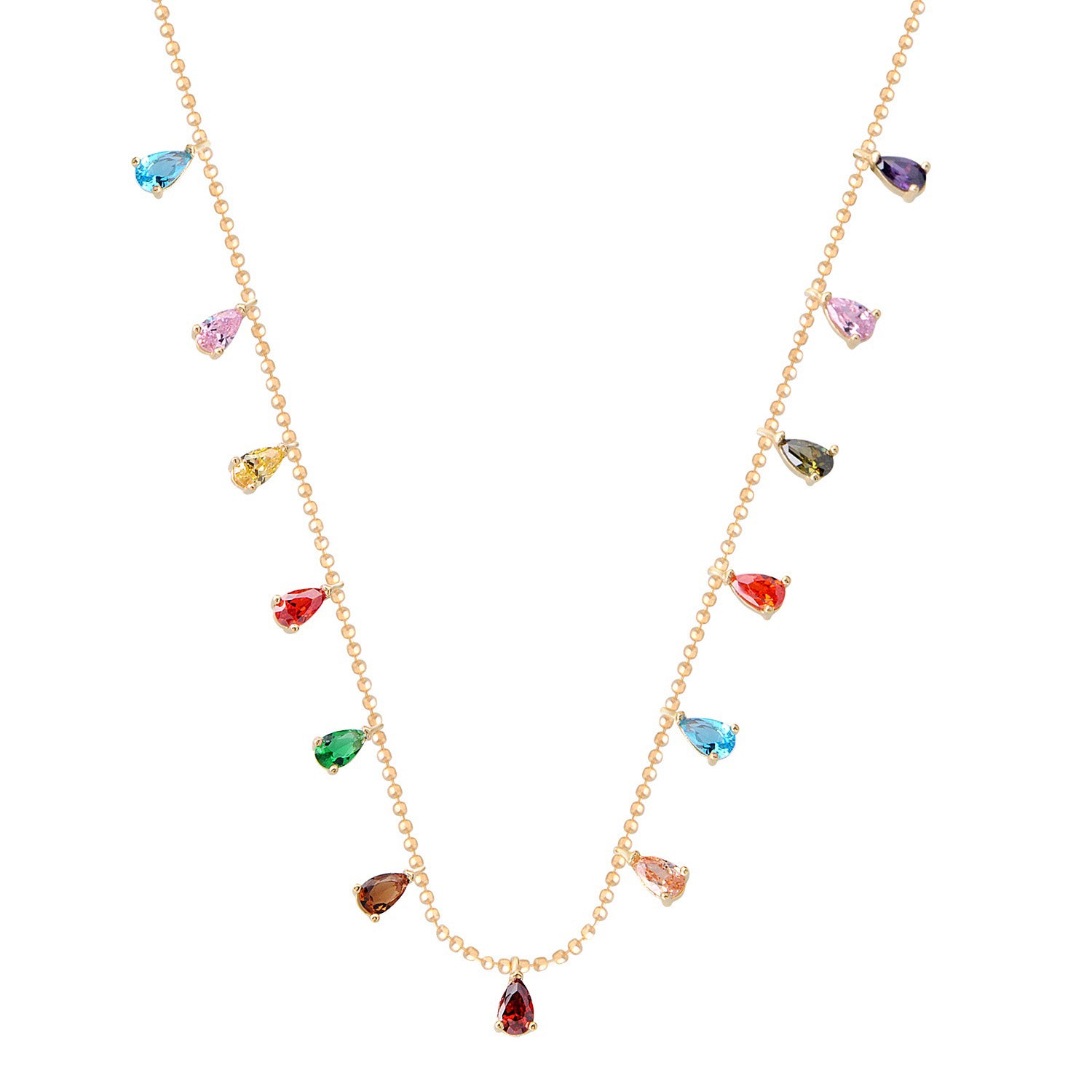 Rainbow Drip Necklace - Glamie Jewelry