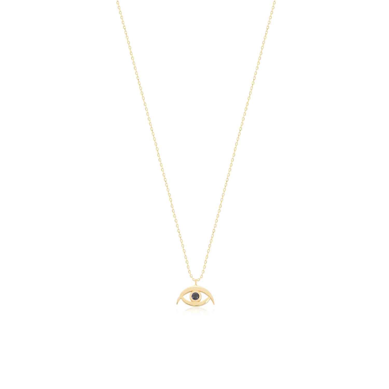 Black Stone Eye Necklace - Glamie Jewelry