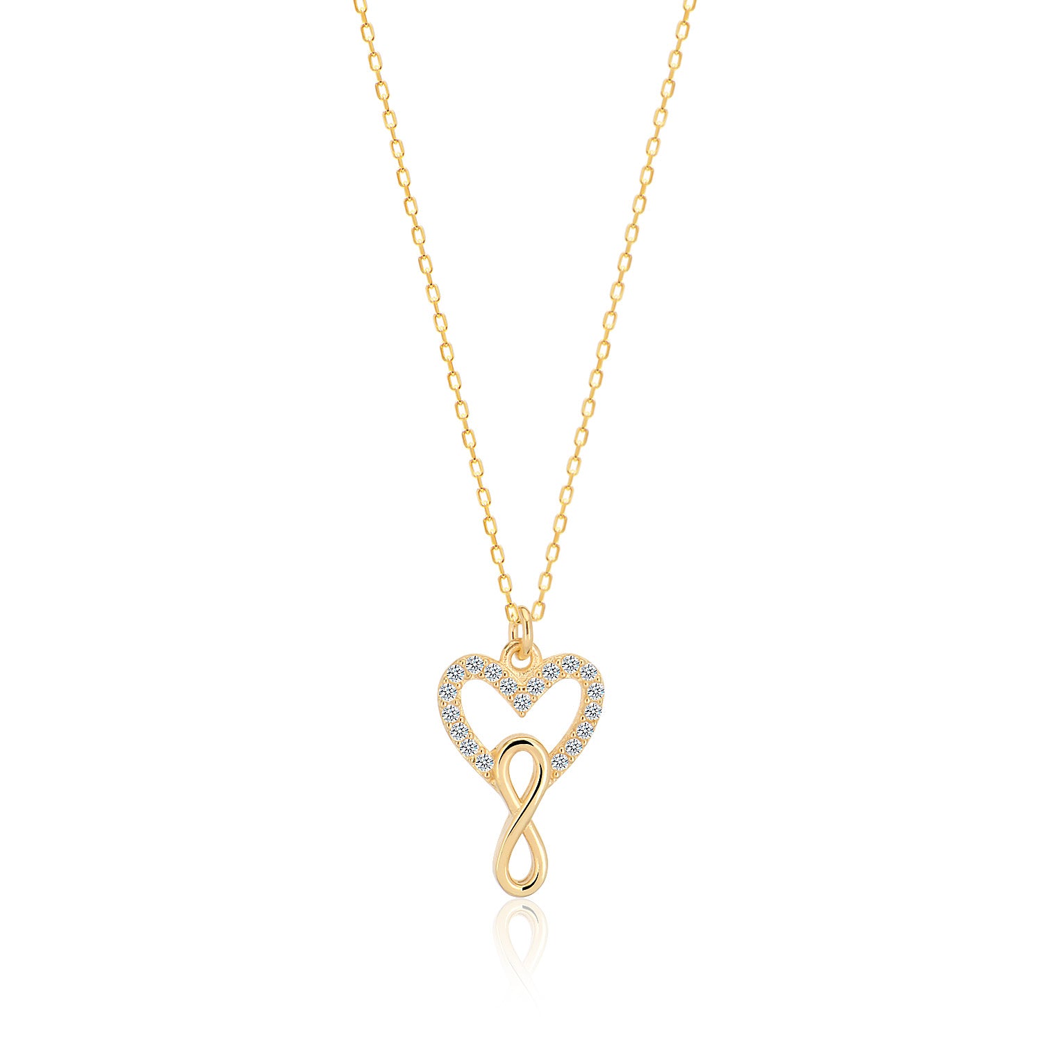 Heart Infinity Necklace - Glamie Jewelry