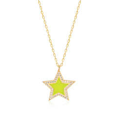 Enamel Star Necklace - Glamie Jewelry