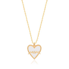 Enamel Heart Necklace - Glamie Jewelry