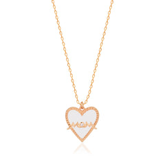 Enamel Heart Necklace - Glamie Jewelry