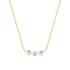 Three Pearl Necklace - Glamie Jewelry