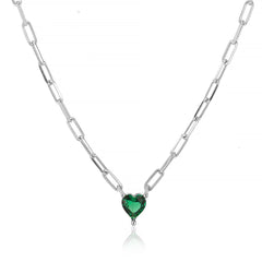 Stone Heart Necklace - Glamie Jewelry