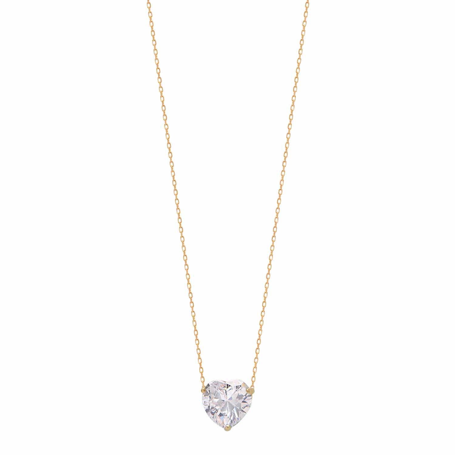 Stone Heart Necklace - Glamie Jewelry