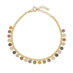 Round Rainbow Stone Bracelet - Glamie Jewelry