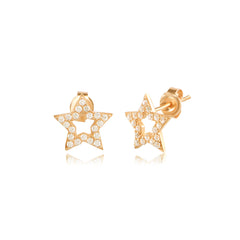 Stone Stud Star Earring - Glamie Jewelry