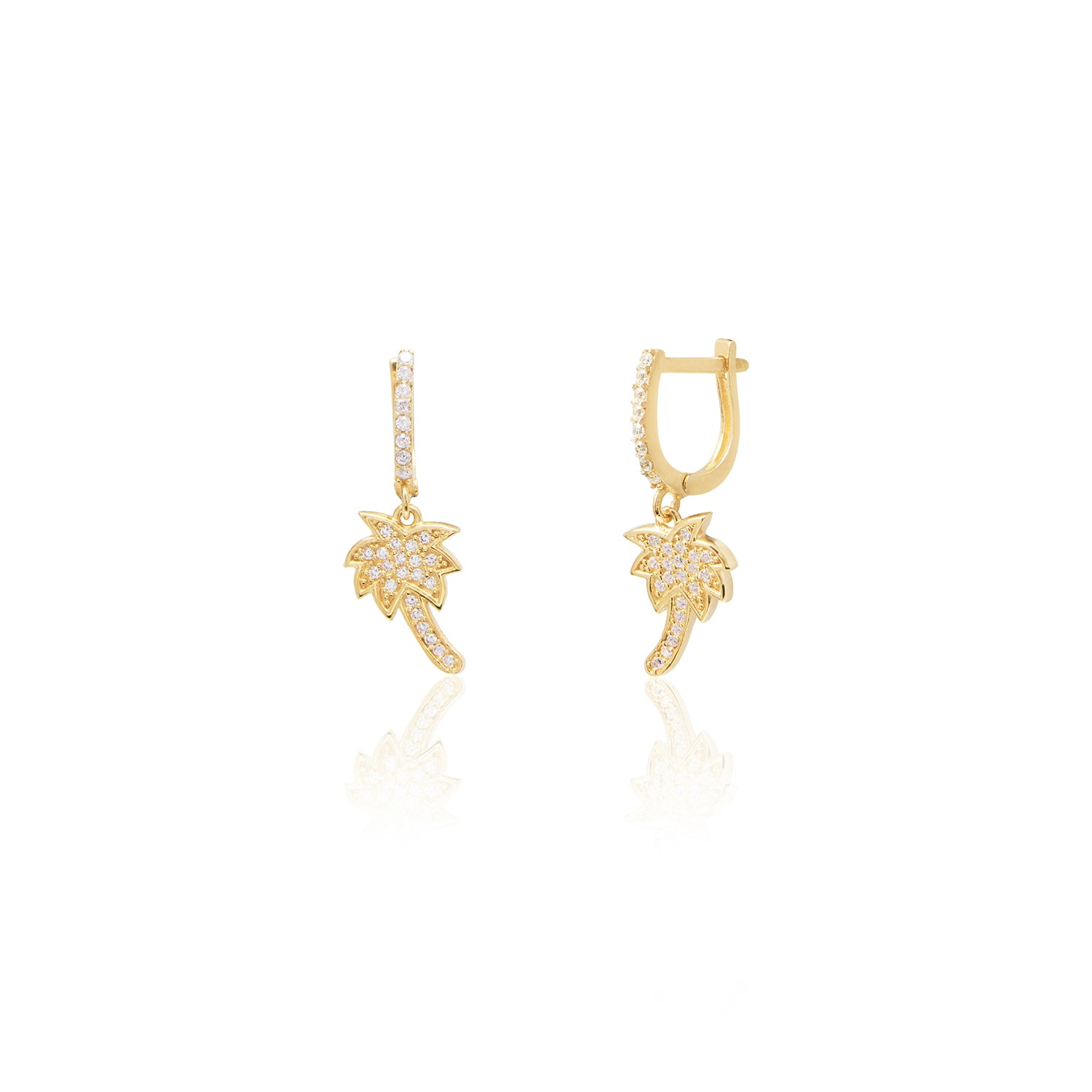 Stone Palm Dangle Earring - Glamie Jewelry