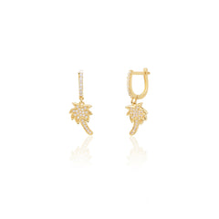 Stone Palm Dangle Earring - Glamie Jewelry