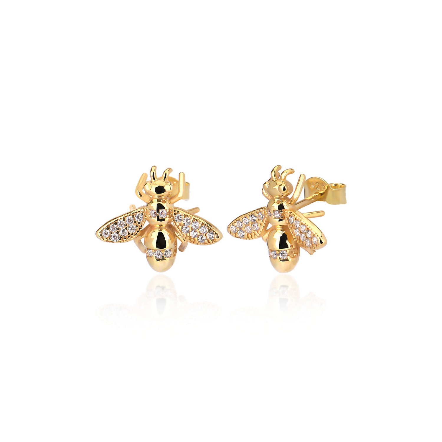 Stone Bee Earrings - Glamie Jewelry