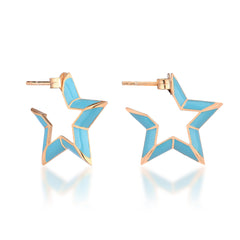 Enamel Star Earrings - Glamie Jewelry