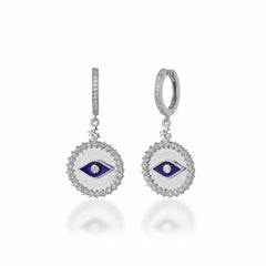 Stony Dangle Enamel Eye Earrings - Glamie Jewelry