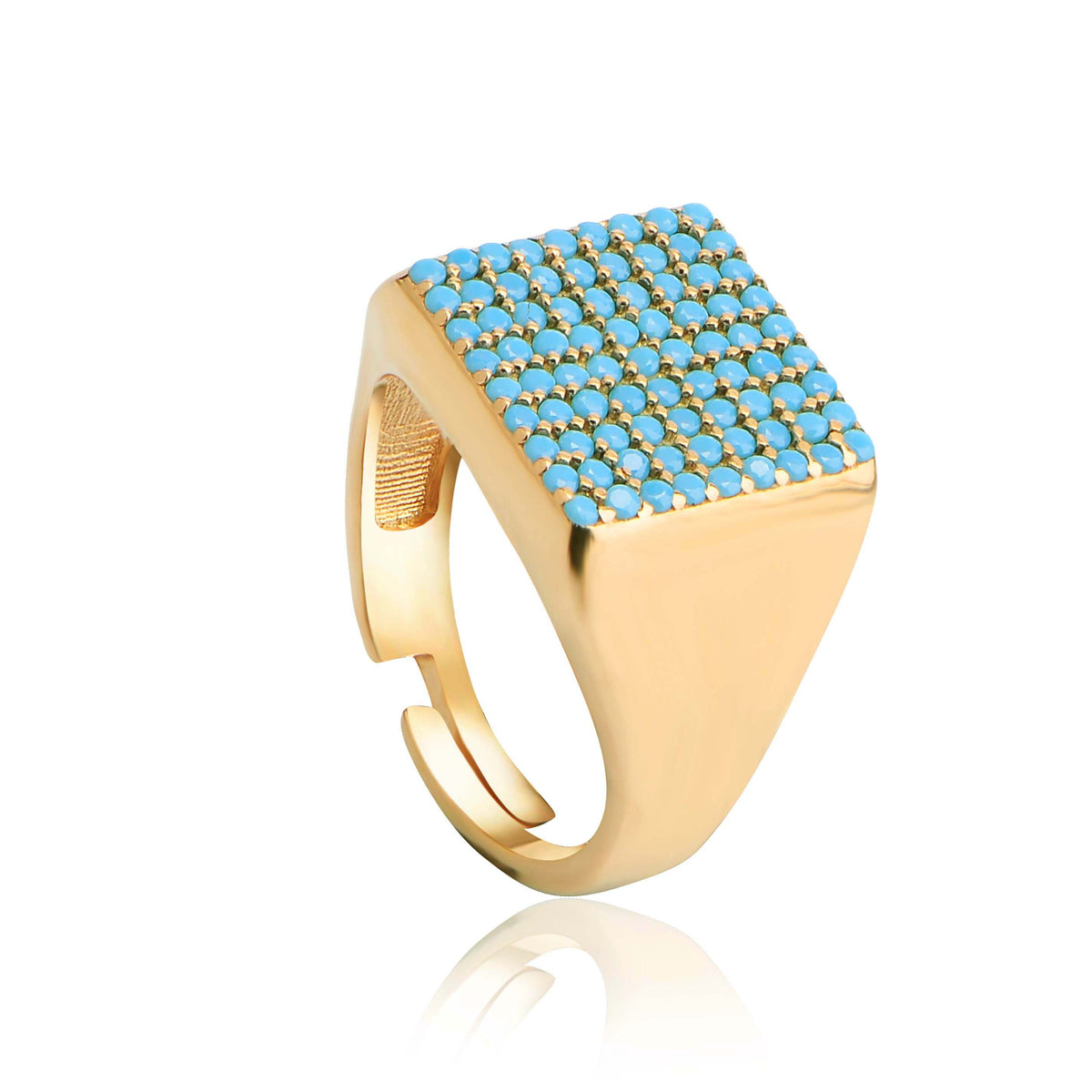 Turquoise Stone Ring - Glamie Jewelry