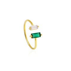 Green Stone Thin Ring - Glamie Jewelry