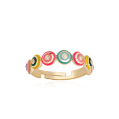 Rainbow Enamel Ring - Glamie Jewelry