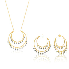 Stone Dangling Moon Set - Glamie Jewelry