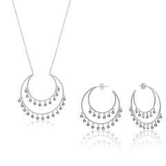 Stone Dangling Moon Set - Glamie Jewelry