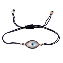 Eye Bracelet Black Rope - Glamie Jewelry