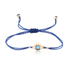 Dark Blue Rope Eyeleash Bracelet - Glamie Jewelry