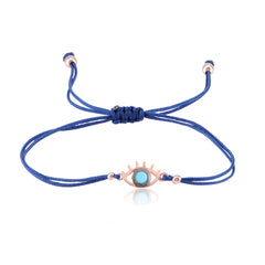 Dark Blue Rope Eyeleash Bracelet - Glamie Jewelry